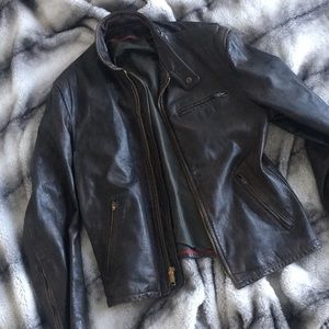 Vintage Leather Motorcycle Jacket
